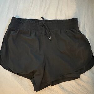 Black athletic shorts
